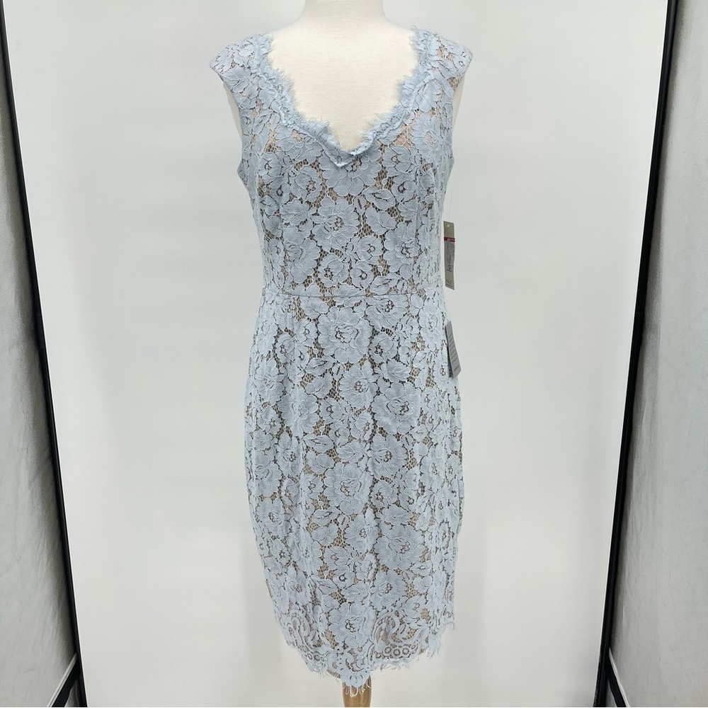 Eliza J Lace Shift Dress Baby Blue Size 12 Eliza J Lace Dress Blue